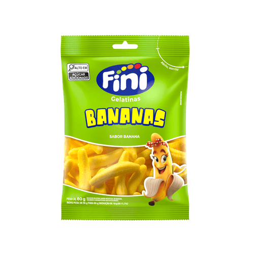 Bala de Gelatina Fini Bananas 80g