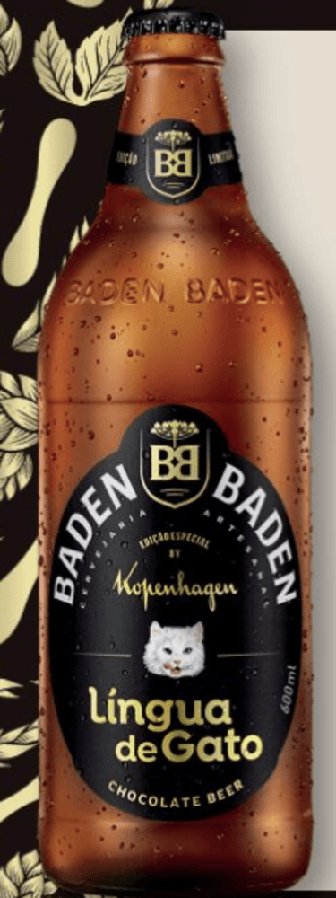 CERVEJA BADEN BADEN DARK ALE STOUT 600ML-GF LINGUA DE GATO EDICAO ESPECIAL BY KOPENHAGEN