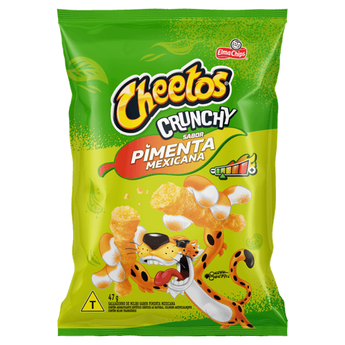 SALGADINHO DE MILHO CHEETOS CRUNCHY 47G-PC SABOR PIMENTA MEXICANA