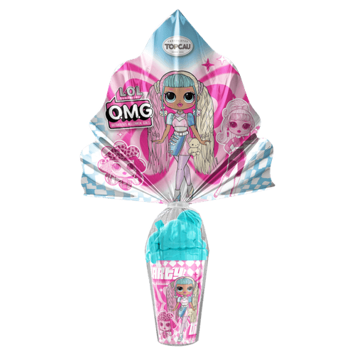 Ovo de Páscoa ao Leite L.O.L Surprise! O.M.G. Topcau 90g Vem com Um Copo!