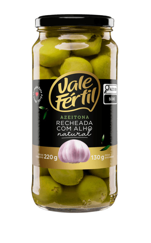 Azeitonas Recheio de Alho 130g Vale Fértil