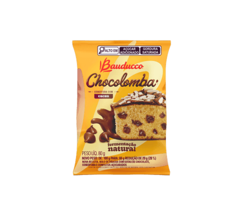 Mini  Colomba Bauducco Gotas de Chocolate 80g