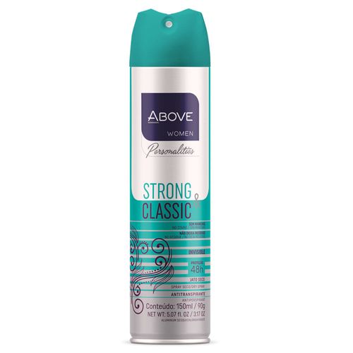 Antitranspirante Aerossol Invisible Strong & Classic 48h Above Women Personalities 150ml Spray