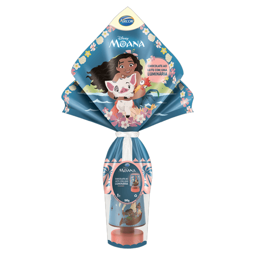 Ovo de Páscoa de Chocolate ao Leite Moana Arcor 100g Vem com Luminária