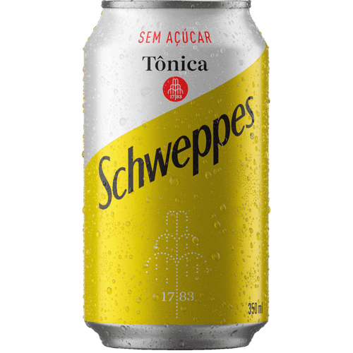 Água Tônica de Quinino sem Açúcar Schweppes Lata 350ml