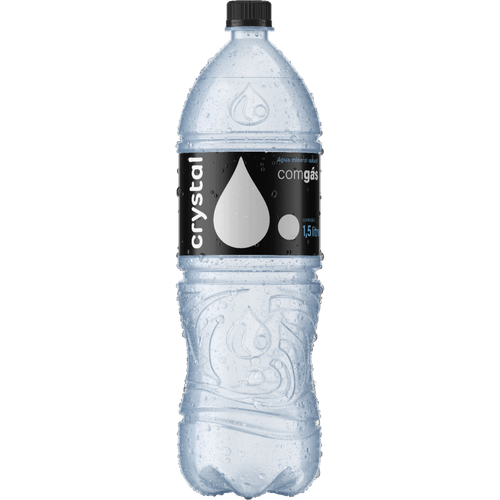 Água Mineral Natural Com Gás Crystal Garrafa 1,5l