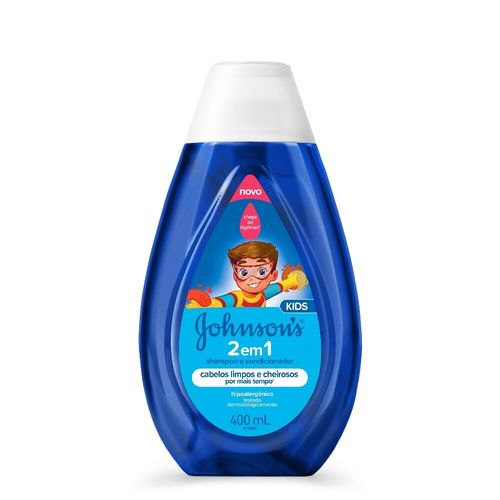 SHAMPOO CONDICIONADOR INFANTIL JOHNSON 2EM1 400ML-FR CABELOS LIMPOS E CHEIROSOS POR MAIS TEMPO