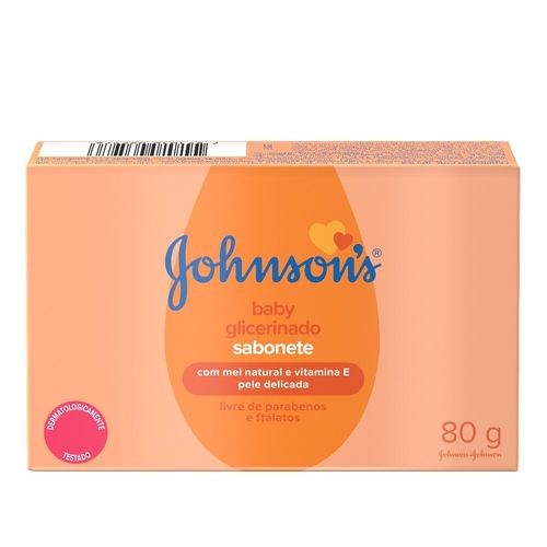 Sabonete em Barra Glicerinado Johnson's Baby Caixa 80g