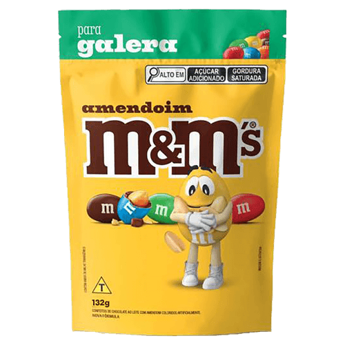 Confeito de Chocolate ao Leite com Amendoim M&M's Pacote 132g