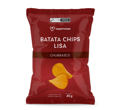 BATATA CHIPS LISA SUPERNOSSO 45G-CHURRASCO