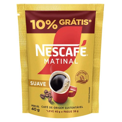 Café Solúvel Nescafé Matinal Suave Sachê 40g