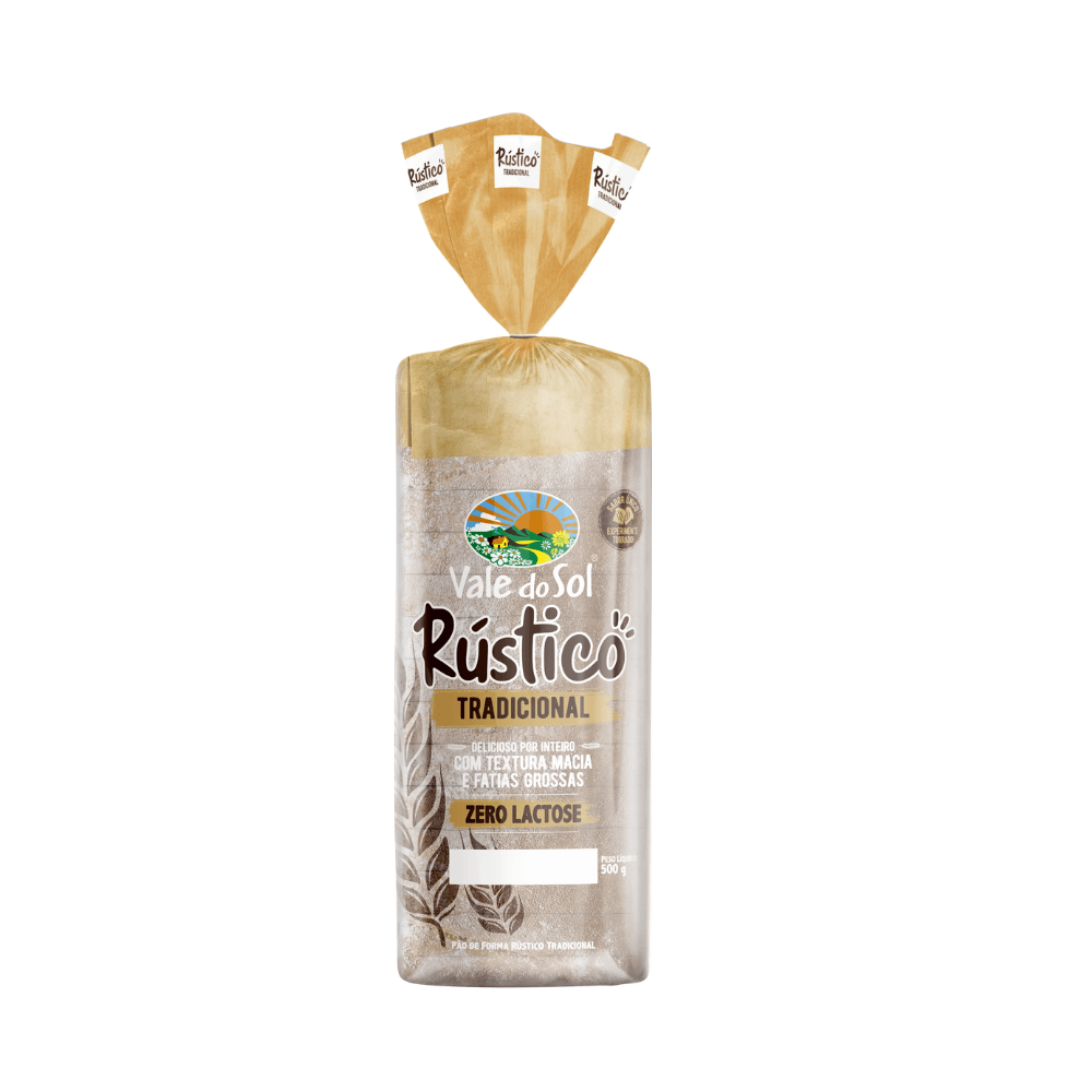 Pão Integral 64,1% Cereal Integral com Grãos e Castanha Zero Lactose sem Adição de Açúcar Vale do Sol Naturista Pacote 370g