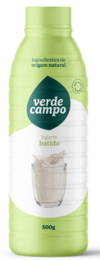 IOGURTE LIQUIDO NATURAL PARCIALMENTE DESNATADO VERDE CAMPO 500G-GF BATIDO