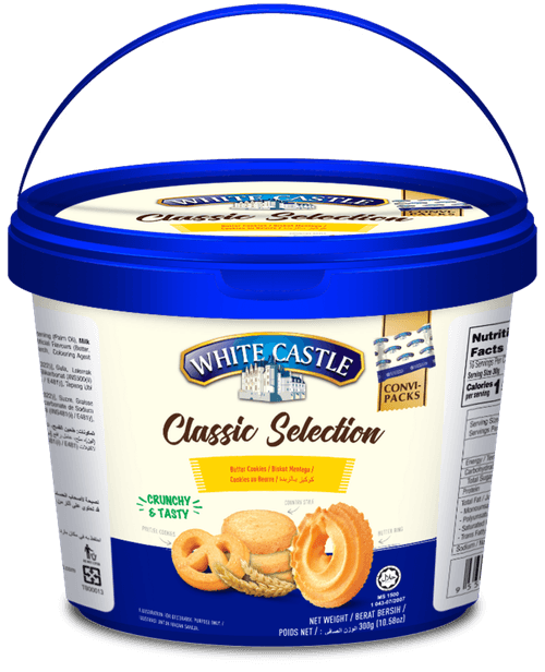 Biscoitos Amanteigados Polon White Castle Classic Select 300g