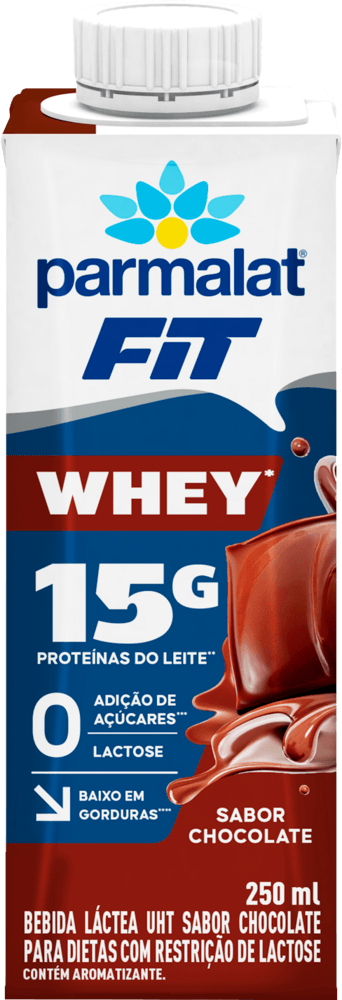 Bebida Láctea UHT Chocolate Zero Lactose Parmalat Wheyfit  250ml