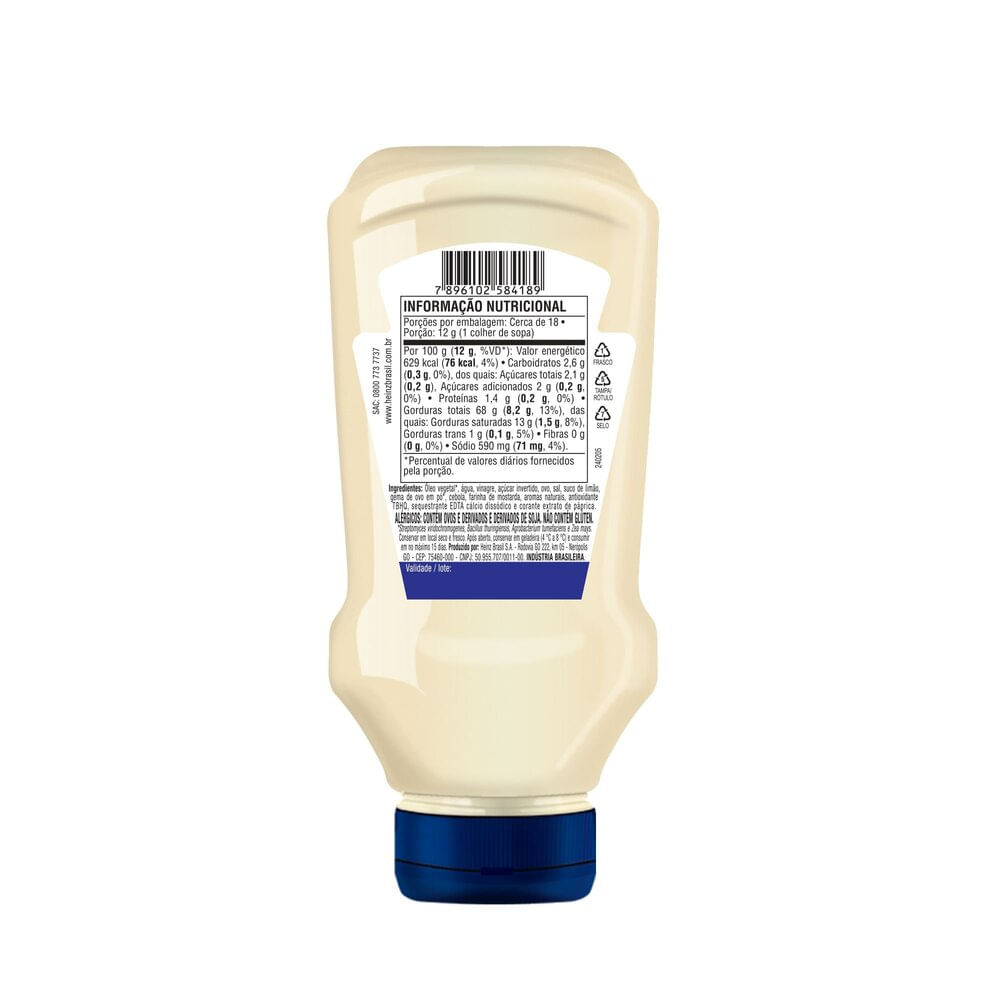 Maionese Heinz Tradicional 215g