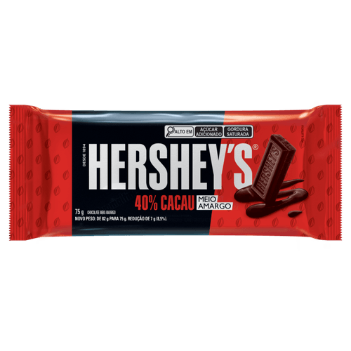 BARRA CHOC MEIO AMARGO 75%