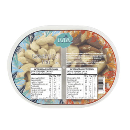 Mix de Castanha-do-Pará e Castanha de Caju Duo LaViva 190g