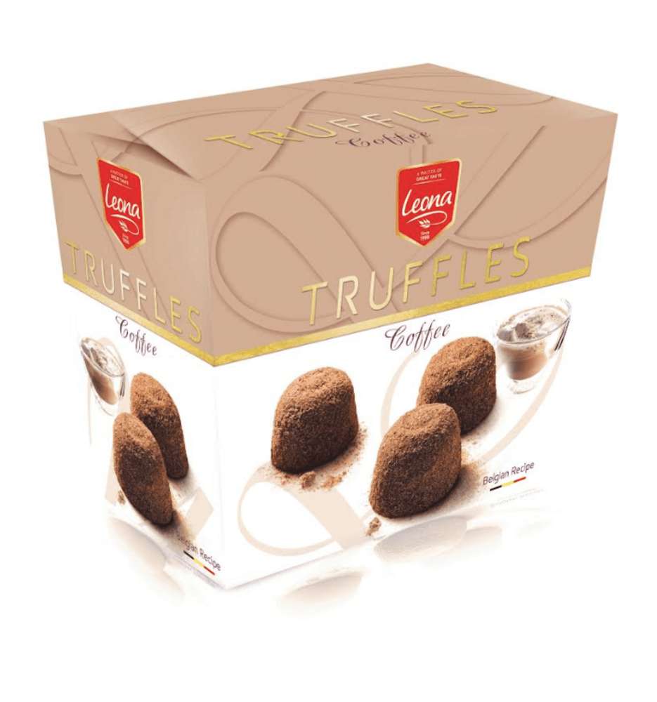 Trufas Belgas Leona Recheadas com Capuccino Caixa 150g