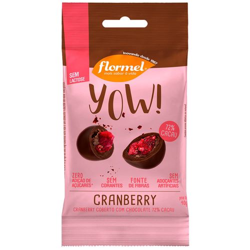 Cranberry Flormel Cobertura Chocolate Sem Lactose 40g