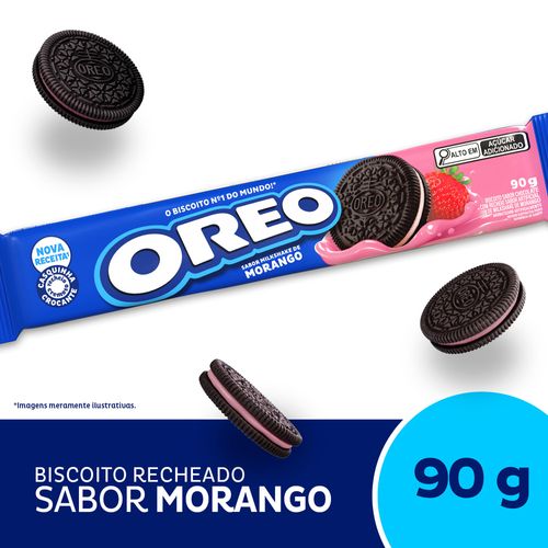 Biscoito recheado Oreo milkshake de morango 90g