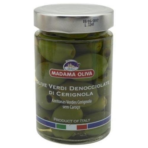 Azeitona Verde Cerignola Madama Oliva Sem Caroço Pote 160g