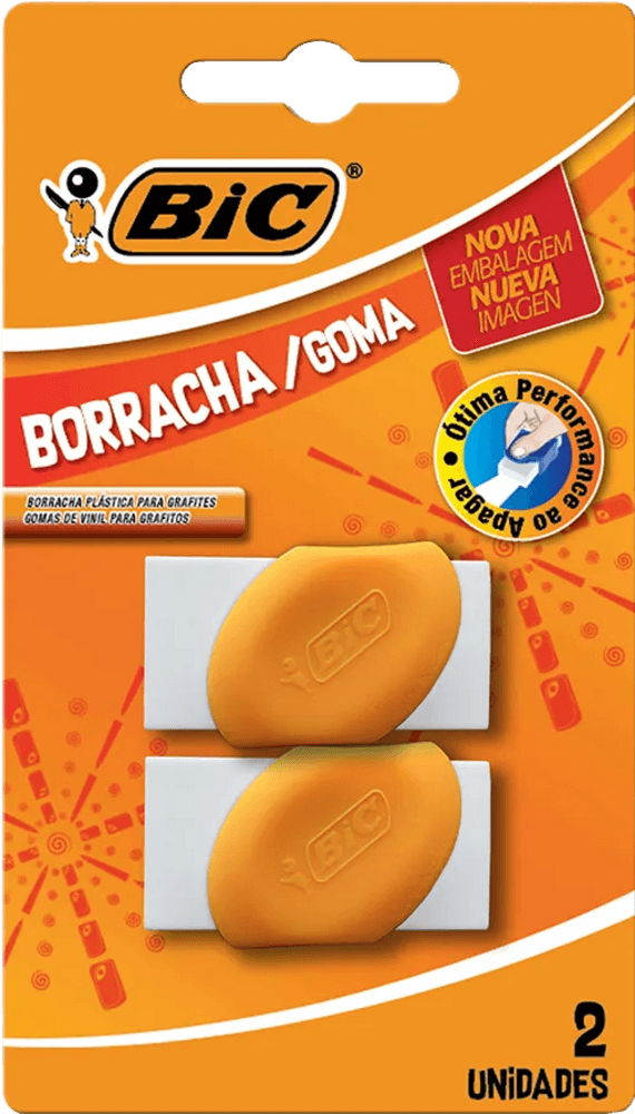 Encontraproduto.com.br - Borracha P/Lapis Bic 2un Bco.