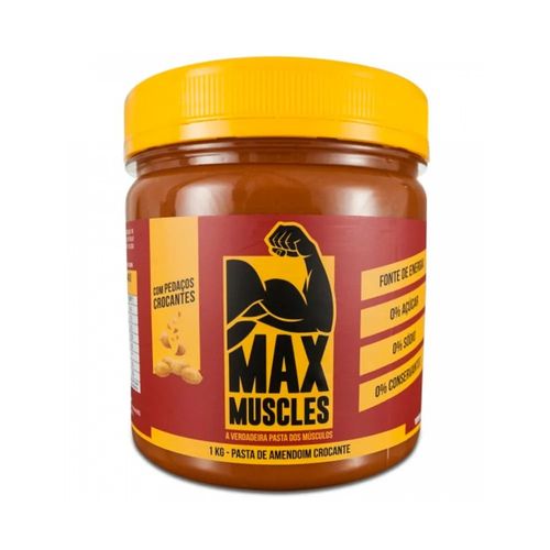 Pasta De Amendoim Max Muscles Crocante 1Kg