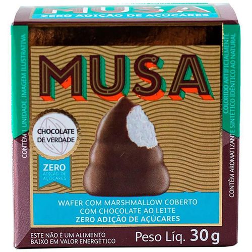 Wafer com Marshmallow Musa Coberto com Chocolate Ao Leite 30g
