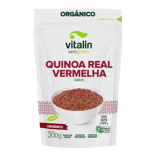 Quinoa Real Vermelha em Grãos Orgânica Vitalin Pouch 200g