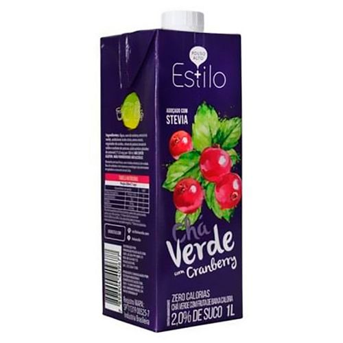 Chá Verde Pouso Alto Mais Estilo Com Cranberry 1l