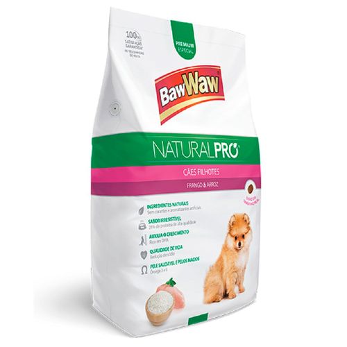 Ração BawWaw Para Cães Filhotes Sabor Frango e Arroz 1kg