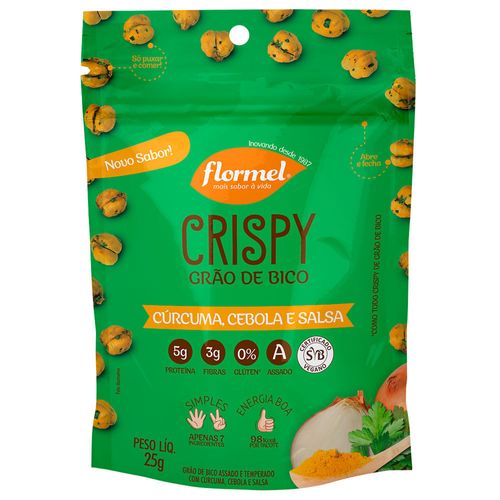 Crispy De Grão-de-bico Cúrcuma, Cebola E Salsa Flormel Pouch 25g