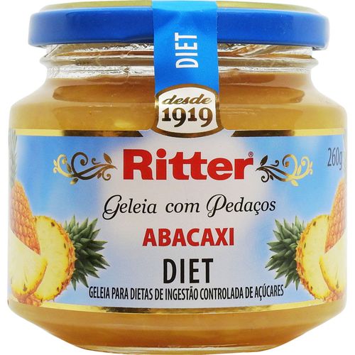 Geleia Diet Ritter com Pedaços de Abacaxi 260g