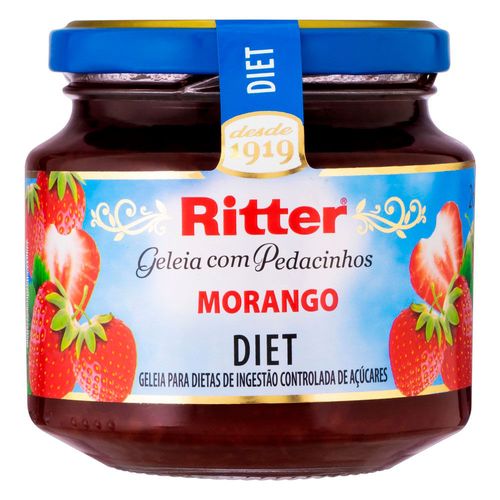 Geleia Diet Ritter com Pedaçinhos de Morango 260g