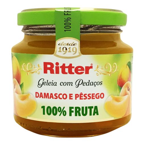 Geleia 100% Fruta Damasco e Pêssego Ritter Vidro 290g