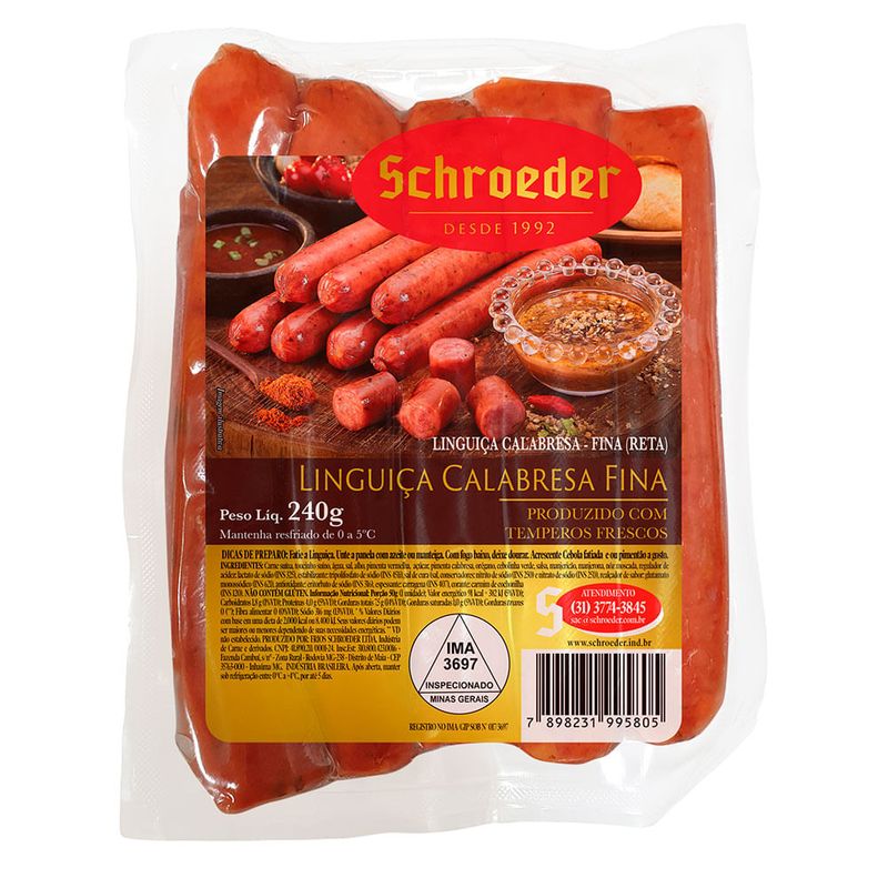 Linguica-Calabresa-Schroeder-Fina-Resfriada-240g