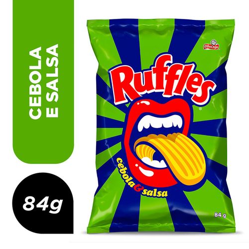 Batata Frita Ondulada Cebola E Salsa Elma Chips Ruffles Pacote 84g