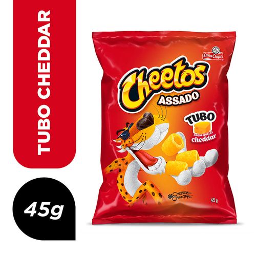 Salgadinho de Milho Tubo Queijo Cheddar Elma Chips Cheetos Pacote 45g
