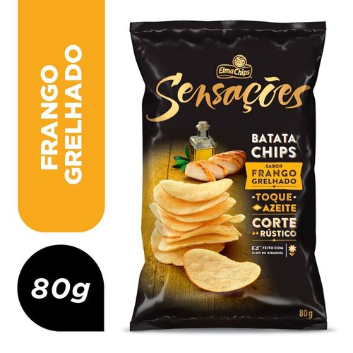 Batata Frita Lisa Frango Grelhado Elma Chips Pacote 80G