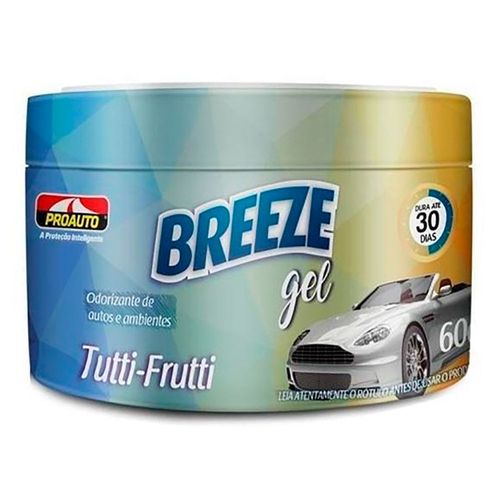 Odorizador de Autos e Ambientes em Gel Tutti Frutti Proauto Breeze Pote 60g