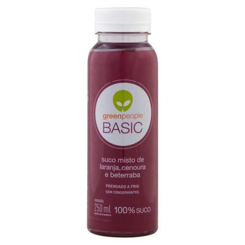 Suco GREENPEOPLE Basic Laranja, Cenoura e Beterraba 250ml