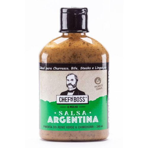 Salsa Argentina Chef n' Boss Pimenta Verde e Chimichurri 240ml