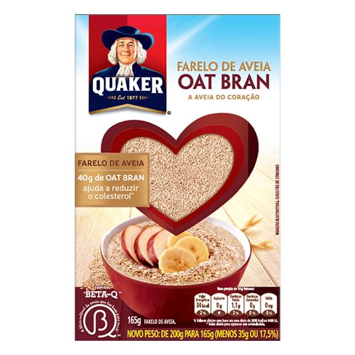 Farelo de Aveia Quaker oat Bran 165g