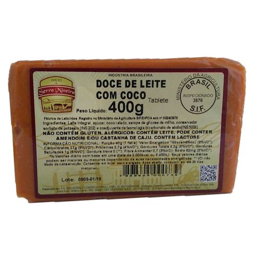 Doce da Serra Mineira Leite com Coco 400g