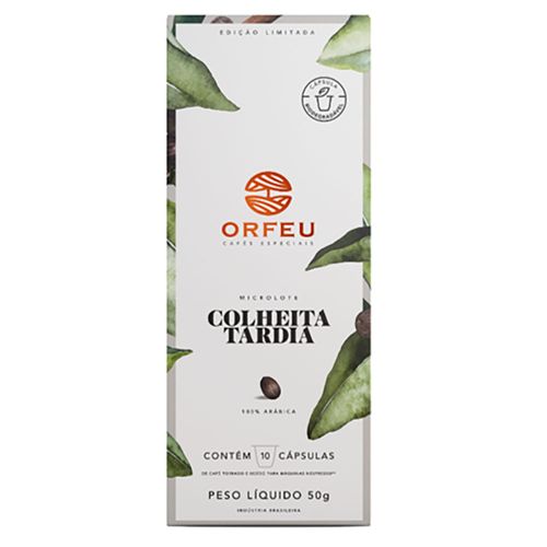 Café em Cápsula Orfeu Colheita Tardia 50g 10 Unidades