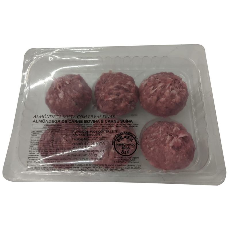 Almondega-Bovina-Mista-com-6-Unidades-Temperada-com-Ervas-330g