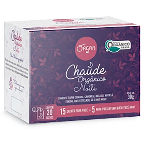 Chá Orgânico Organ Chaúde Noite 20 Unidades