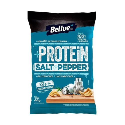 Salgadinho Proteico Belive Salt e Pepper Sem Glúten 35g