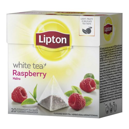 Chá Branco Polonês Lipton Raspberry 20 Sachês